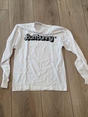BuffBunny White Long Sleeve Logo Shirt